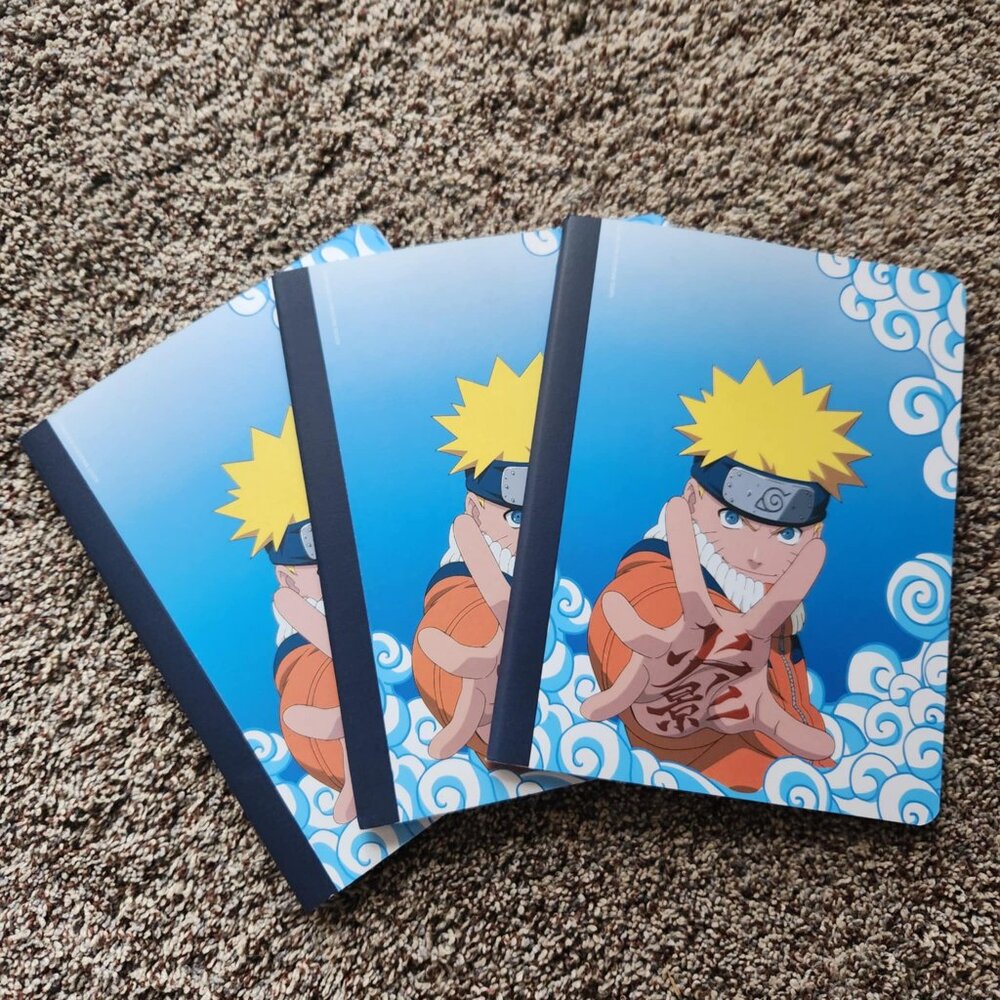 Naruto 80 Sheet Composition Notebook - Lot of 3 - Brand new